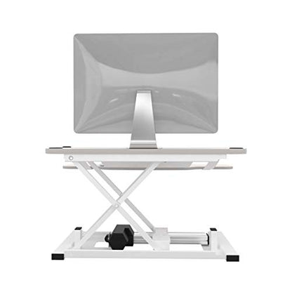 Power Pro Electric Height-Adjustable Desk Riser by VersaTables | USA Manufactured | Standing Desk Converter | Sit to Stand Desktop with Keyboard + Mouse Tray | 36"x 24" | White - color: White