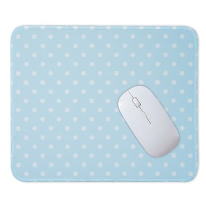 Mouse Pad for Desk with Stitched Edge, Premium Cute Washable Mouse Pads. Computer Mousepad with Non-Slip Rubber Base, Mousepads for Laptop, 9.25x7.75x0.12 inch (Aqua Dots) - color: Aqua Dots