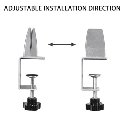 Heavy Duty Sneeze Guard Clamp For 0.1" to 1" Thick Panel,Desk Partition Support Clamps,Adjustable Aluminum Desktop Divider Holder,Easy to Install Desk Privacy Panel Clips, 4 Pack,Silver - color: Silver