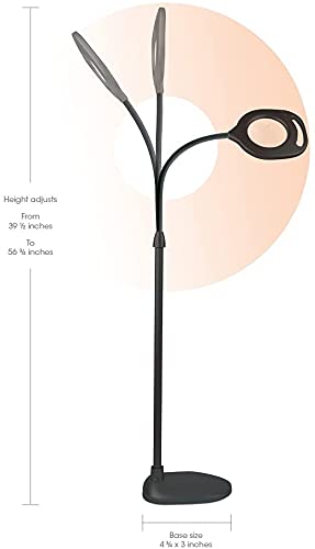 Ottlite 2 in 1 LED Magnifier and Table Light - color: Black
