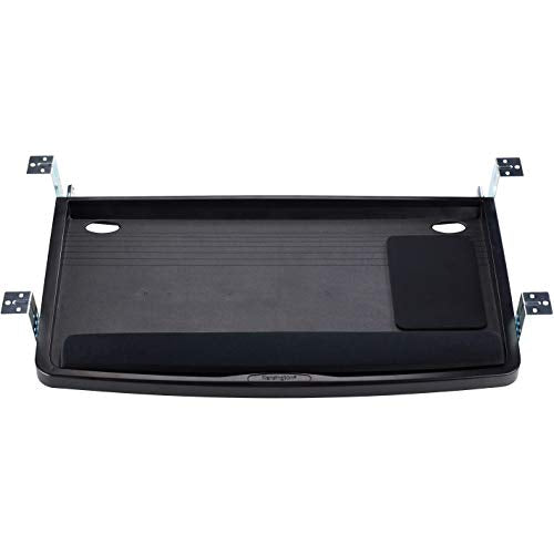 Kensington Keyboard Tray Under Desk, SmartFit Ergonomic Slide-Out Keyboard Drawer with Cable Management, Extra-Wide Height Adjustable Keyboard Holder, 24.5" x 11.75", Black K60004US | Slide-out drawer, cable management, extra-wide height-adjustable holder