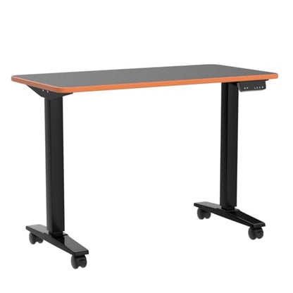 Monomi Electric Standing Desk 48”x24”, Height Adjustable Desk with Wheels - color: Black, size: 48