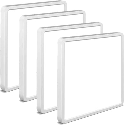 4Pack 12inch Square White 3200LM LED Flush Mount Ceiling Light,28W White 6000K Slim Surface Mount Ceiling Light Fixture for Kitchen Bedroom Living Room - size: 4Pack-28W-12Inch-Square-White
