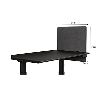 Stand Up Desk Store ReFocus Clamp-on Acoustic Desk Divider Privacy Panel that Reduces Noise and Visual Distractions (Ash Gray, 23.6" x 23.6") - color: Ash Gray, size: 24" X 24"