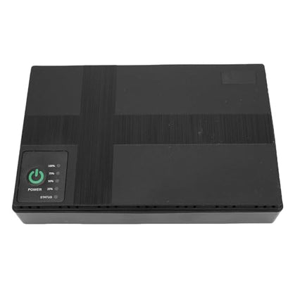 Zunate UPS Battery Backup Power Supply Compact Uninterruptible Power Supply with 6 Outputs POE LAN Port for WiFi Router Modem Camera Security System Black ABS 180x105x32mm (US Plug)