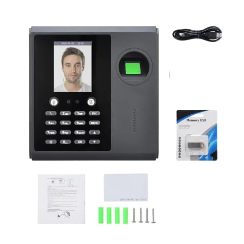 Biometric Time Clock Attendance Machine for Employees 5 Languages System Support WiFi Network USB Port Data for Office for Small Businesses