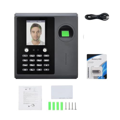 Biometric Time Clock Attendance Machine for Employees 5 Languages System Support WiFi Network USB Port Data for Office for Small Businesses