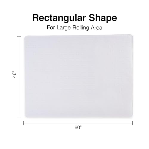 Staples Carpet Chair Mat, 46" x 60'', High-Pile, Clear (20361-CC) - size: 46'' x 60'', style: High-Pile
