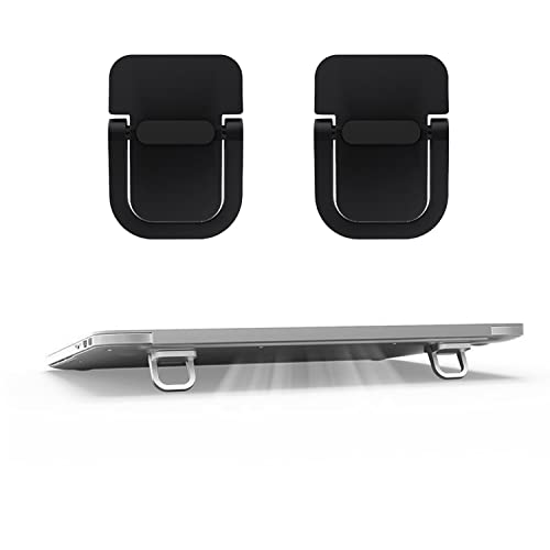 2pcs Keyboard Stands, Mini Laptop Stand for Desk, Portable Laptop Stand Compatible with MacBook Air Pro, Dell XPS, Lenovo, HP More. (Black)