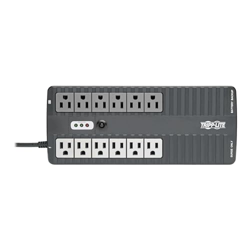 Eaton Tripp Lite Series INTERNET750U Small UPS Battery Backup & Surge Protector, 750VA / 450W, 12 Outlets, Computer Uninterruptible Power Supply Units for PC, 3-Year Warranty & $100,000 Insurance - style: 750VA