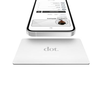 dot. Card Metal - Digital Business Card - Tap Compatible with iPhone & Android (White) - color: White