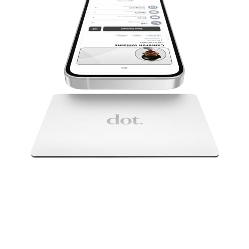 dot. Card Metal - Digital Business Card - Tap Compatible with iPhone & Android (White) - color: White