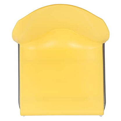 Flash Furniture HERCULES Series 5 Pack 880 lb. Capacity Yellow Full Back Contoured Stack Chair with Gray Powder Coated Sled Base | Sled Base, Powder Coated, Contoured, 880 LBS. Weight Capacity - color: Yellow, size: Set of 5