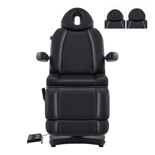 DIR Full Electrical Medical Aesthetic Chair Facial Beauty Bed Podiatry Doctors Office Chair with 3 Motors Ink - color: Black1