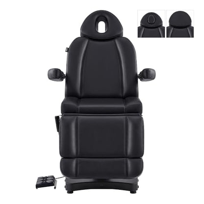 DIR Full Electrical Medical Aesthetic Chair Facial Beauty Bed Podiatry Doctors Office Chair with 3 Motors Ink - color: Black1