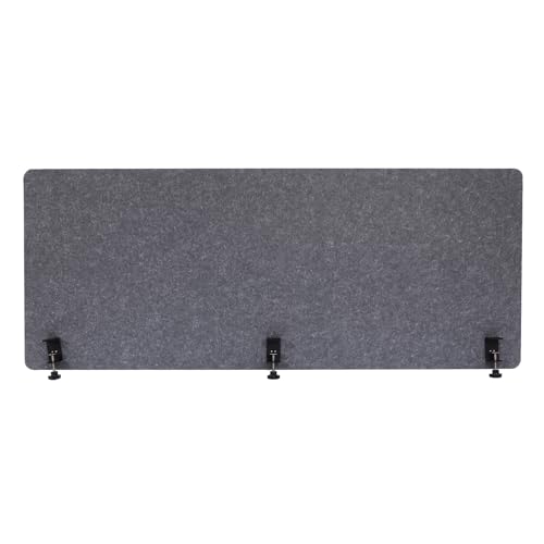 Clamp-on Acoustic Desk Divider, 59x24 Inch Freestanding Privacy Panel Sound Absorbing Cubicle Desk Divider Removable Acoustic Partitions for Offices, Classrooms,Library