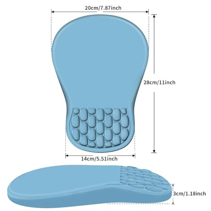 YIWEI Ergonomic Mouse Pad with Wrist Rest for Carpal Tunnel Pain Relief - color: Blue
