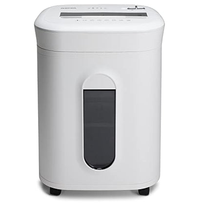 Aurora Professional Grade 10-Sheet High Security Micro-Cut Paper and Credit Card Shredder/ 60 Minutes/Security Level P-5, White - style: 10-Sheet Microcut 60 Min/ P5