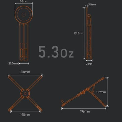 Pocket-Size Laptop Stand for Desk, Magnetic Phone Tablet Holder