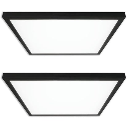 GT-Lite 2 Pack 2x2 Feet 4200 LM LED Flat Panel, Black Trim - color: Black, size: 2ft x 2ft