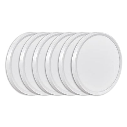 9Inch 6PK White LED Flush Mount Ceiling Light,18W,1860LM, 3CCT Selectable | 3000K/4000K/6000K CCT Selectable, White Close to Ceiling Round Flat Panel Light, Super Slim LED Ceiling Light for Bedroom - color: White, size: 9"-6PK