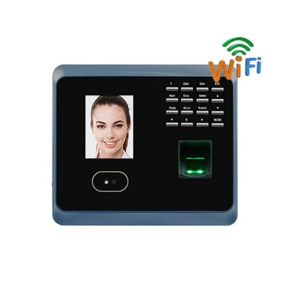 UF100 Face Recognition Time Attendance Machine, WiFi Fingerprint Reader, Face Clock for Small Businesses and Offices for Small Businesses,Black,IC