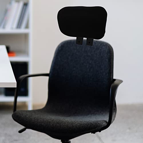 Tofficu Office Chair Headrest Attachment Adjustable Height Mesh Neck Support Pillow Ergonomic Backrest Enhancer for Comfortable Home and Work Seating - size: Black-Clip inner diameter 2.2 cm