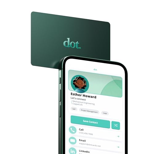 dot. Card - Digital Business Card - Tap Compatible with iPhone & Android (Green) - color: Green