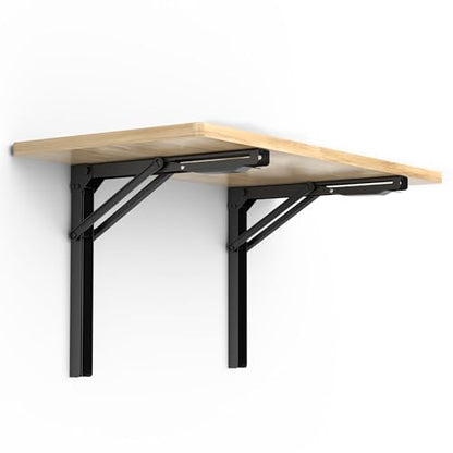 Wall Mounted Folding Workbench, Heavy Duty Foldable Work Table | Collapsible Desk for Workshop, Garage, Office, Home, Holds Up to 550LBS, 32”X18” - size: 32”X18”