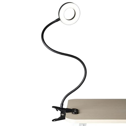 OttLite Capture Clip-On LED Ring Light, Black | ClearSun LEDs | 3 Color Temperature Modes | 10 Brightness Levels | 21.25-Inch Flexible Neck - color: Black Clip-On Light