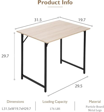 BestOffice Computer Desk,Home Office Desk, Modern Simple Style for Home Office Study Writing (Nature, 32 Inch) - color: Nature, size: 32 Inch