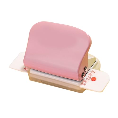 Mini Coil Binding Machine, Manual Spiral Binding Tool for Paper Documents Notebooks DIY Crafts Home Office School Plastic Portable - color: Pinkish