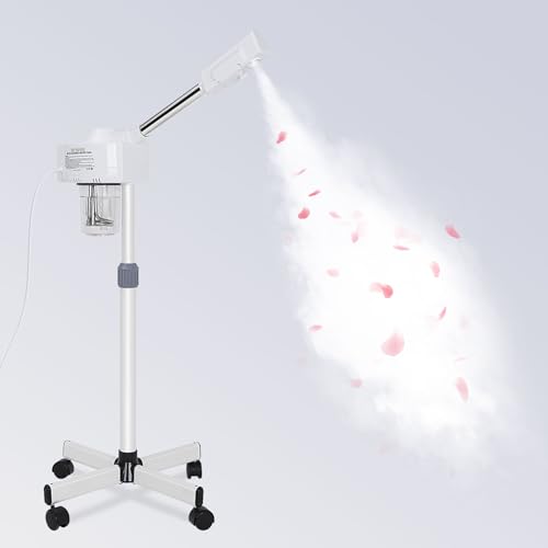 Saicool Professional Facial Steamer - Standing Ozone Facial Steamer on Wheels w Hot Mist for Facial Treatment Personal Care for Spa Salon Home Use - size: Professional Facial Steamer