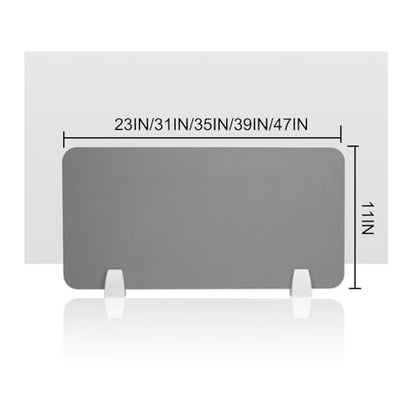 Acoustic Desk Divider Mounted Privacy Panel Desk Privacy Panel Reusable, Easy to Install Suitable for Classroom, Home, Office(Gray,23INx11IN) - color: Grey, size: 23INx11IN