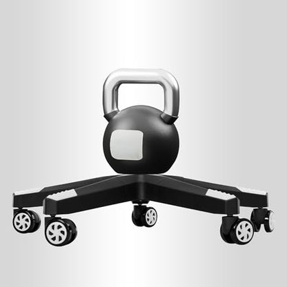 28" Heavy Duty Nylon Gaming Office Chair Base Replacement Part with Wheels | Computer Chair Base Legs with 5 Casters - color: White