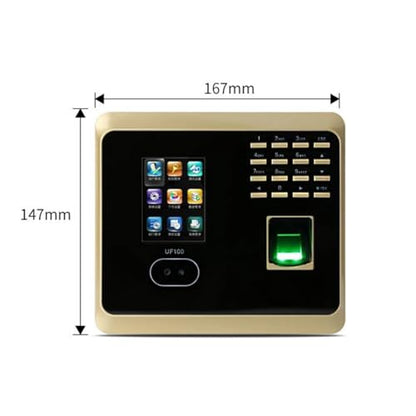 2.8 Inch LCD Time Clock for Small Businesses WiFi Fingerprint Face Recognition Access Control Time Attendance System for Small Businesses(Attendance Gold) - color: Attendance Gold