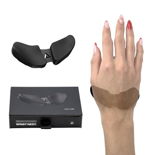 DELTAHUB Carpio 2.0 - Left-Handed Truly Ergonomic Wrist Rest for Mouse, Carpal Tunnel Support, Pain Relief, Anti-Fatigue, Easy Glide, Sleek, Office Computer, Laptop, Gaming - Large, Grey - color: Left - Grey, size: Large