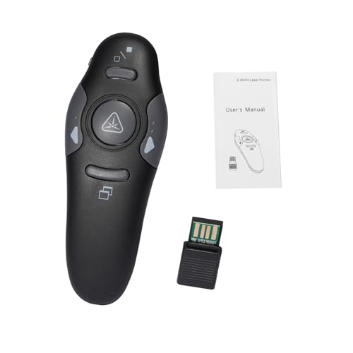 Mingzhe Wireless Presenter Remote 2.4GHz Red Pointer Plug and Play Page Turner for Presentations Laptop Computer Educators Professionals
