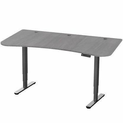 VIVO Dark Gray 63 x 32 in Standing Desk, DESK-KIT-2B1G - color: Dark Gray Top / Black Frame, size: 63 x 32