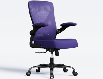 Ergalithic Office Chair: Mesh Ergonomic Desk Chair with 3D Lumbar & Swivel - color: Purple, size: Pack of 1