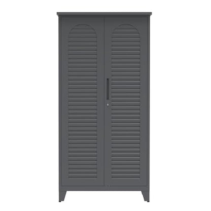 KEIKI 73'' H Metal Tool Storage Cabinet, Garage Storage Cabinet with Doors & Adjustable Shelves & Ample Storage Space for Garage, Home, Office, Utility Room