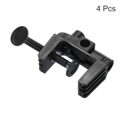 PATIKIL 6 Pcs 0.51" Hole Dia. Desk Clamp Plastic Adjustable Universal Black | C-Clamp Base, for Microphone Mic Arm Table Lamp Gooseneck Mount Holder