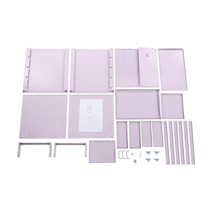 3 Drawers File Cabinet, 16*11*18.9In Aluminum Alloy Mobile Filing Cabinet Rolling Filing Cabinets Rectangular Storage Cabinets with Lock&4 Wheels for Kitchen Bedroom Living Room (Purple) - color: Purple