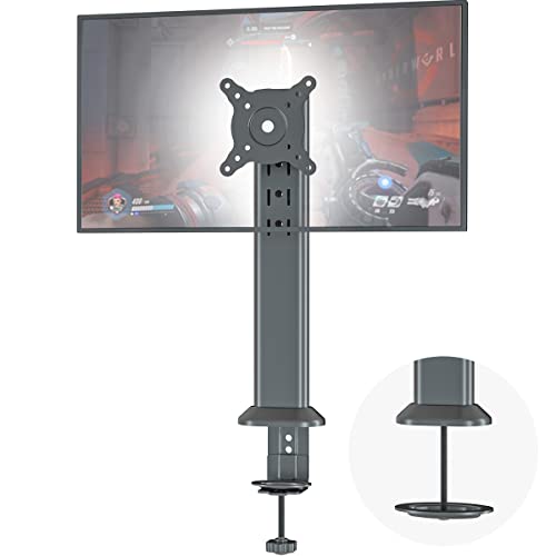 HEMUDU Single Desk Monitor Arm Mount Stand Fit for 13 inch to 32 inch Flat Curved Computer Screen with Swivel, Height Adjustable, Rotation,Holds up to 77lbs, Black - size: 13 inch - 32 inch