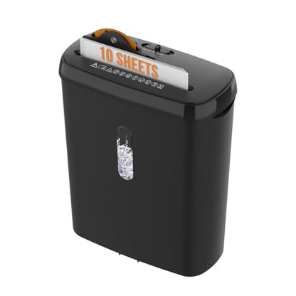 Strip Cut Paper Shredder 10-Sheet 3.17Gal CD Credit Card