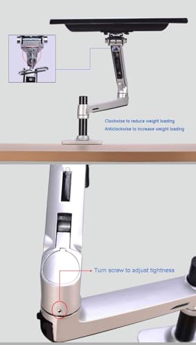 XSJ8013C Aluminum Alloy Ultra Long Arm LED LCD Monitor Holder Table Clamping Full Motion Monitor Mount Support (Silver) - color: Silver