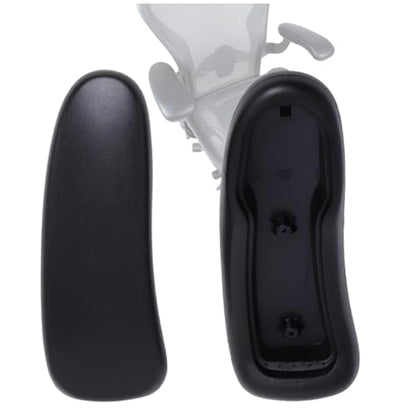 Office Chair Arm Pads for Aeron Chair Graphite, Polyurethane, 2 Pack | Replacement for Herman Miller Classic Aeron Chair, Graphite Finish, Comfortable Desk Armrest Pads