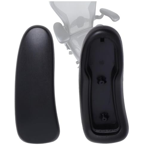 Office Chair Arm Pads for Aeron Chair Graphite, Polyurethane, 2 Pack | Replacement for Herman Miller Classic Aeron Chair, Graphite Finish, Comfortable Desk Armrest Pads