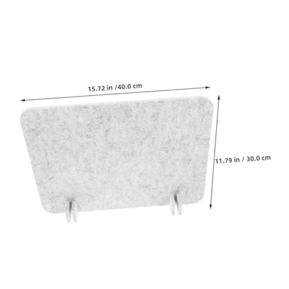 Desk Divider Partition Felt Privacy Panel 40x30cm Silver Gray, Acoustic Desktop Shield for Student Desks and Office Cubicles, 2pcs Classroom and Workspace Barrier