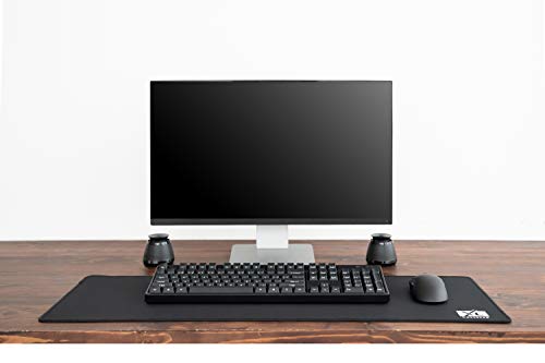 XL Mouse Pad - Large Extended Gaming Desk Mousepad (800x300x3mm) - Nonslip Rubber Base and Water Spill Resistant Desktop Keyboard Mouse Mat - Anti-Fray Cloth - Black - size: X-Large (31.5"x12")